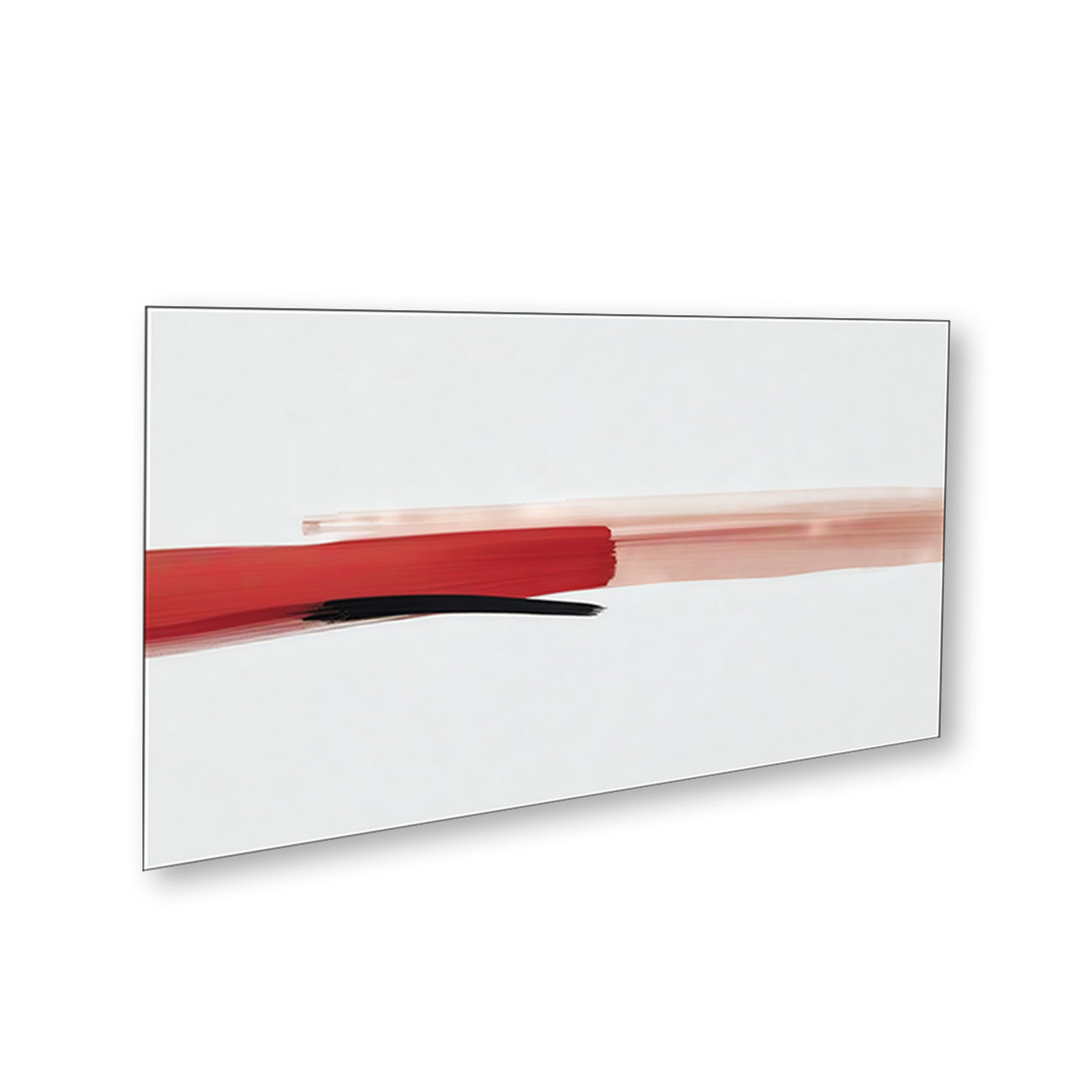 Bold Red and Black Canvas Wall Painting