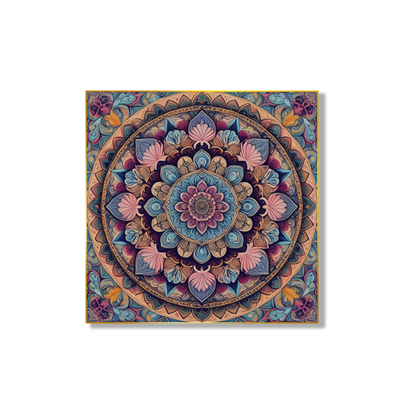 Intricate Mandala Flower Canvas Set Printed Wall Painting Set of 4