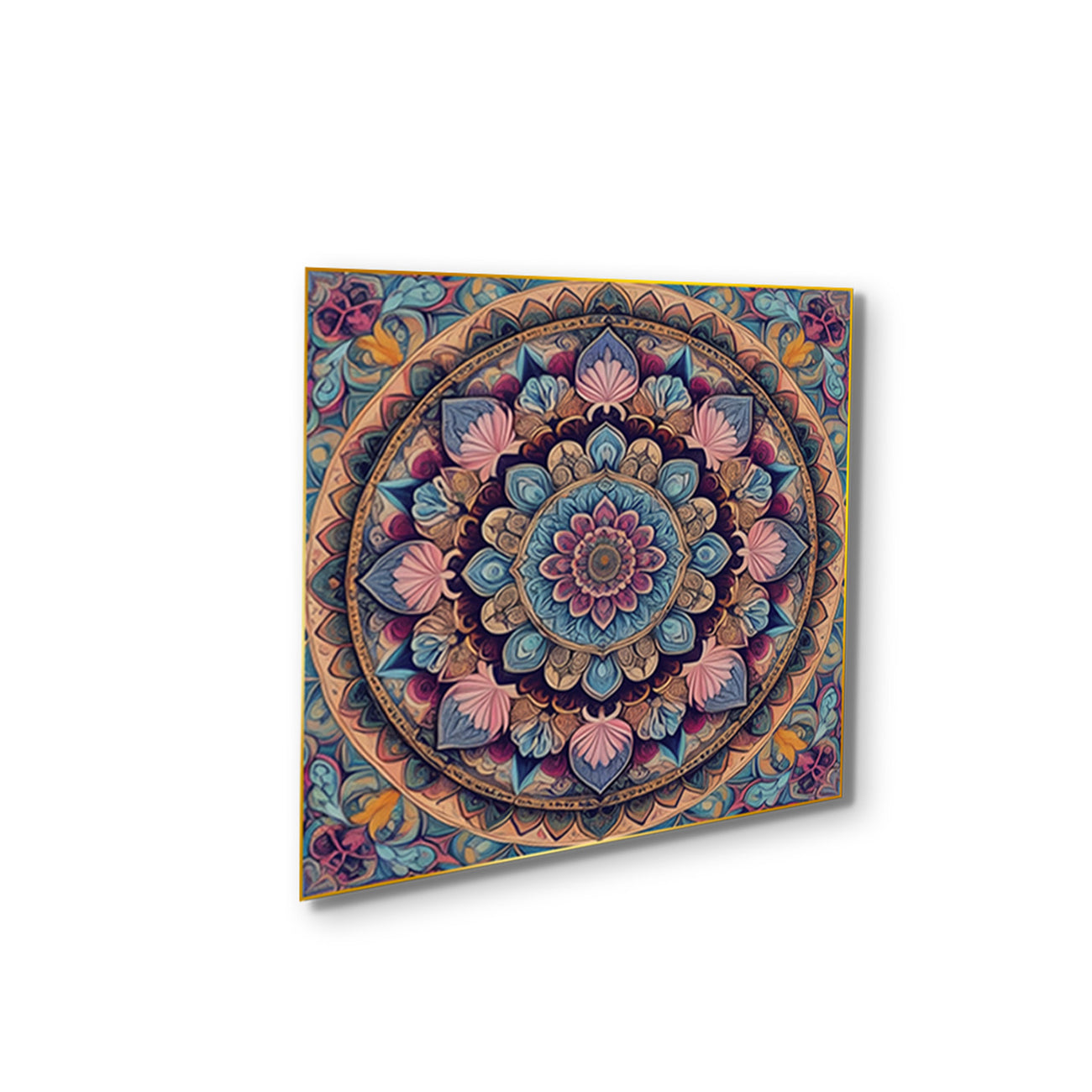 Intricate Mandala Flower Canvas Set Printed Wall Painting Set of 4