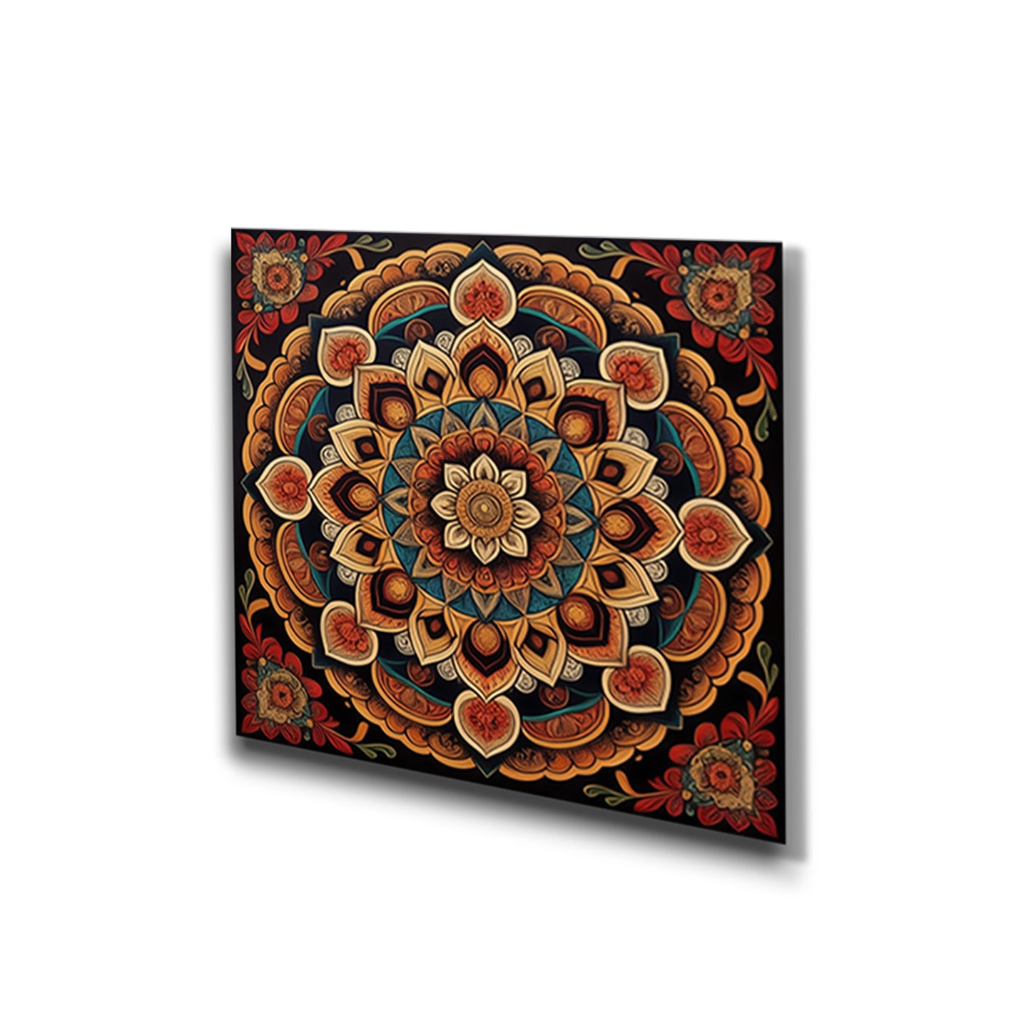 Vibrant Ornate Canvas Art Collection Printed Wall Painting Set of 4