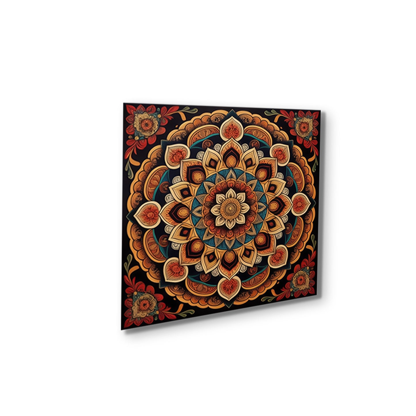 Vibrant Ornate Canvas Art Collection Printed Wall Painting Set of 4