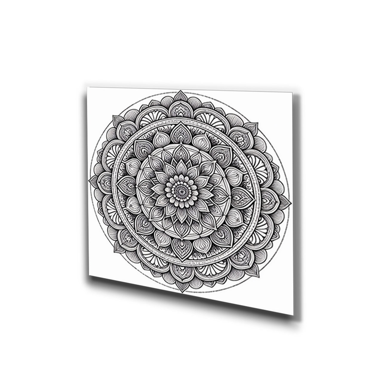 Colorable Circular Canvas Art Set Printed Wall Painting Set of 4