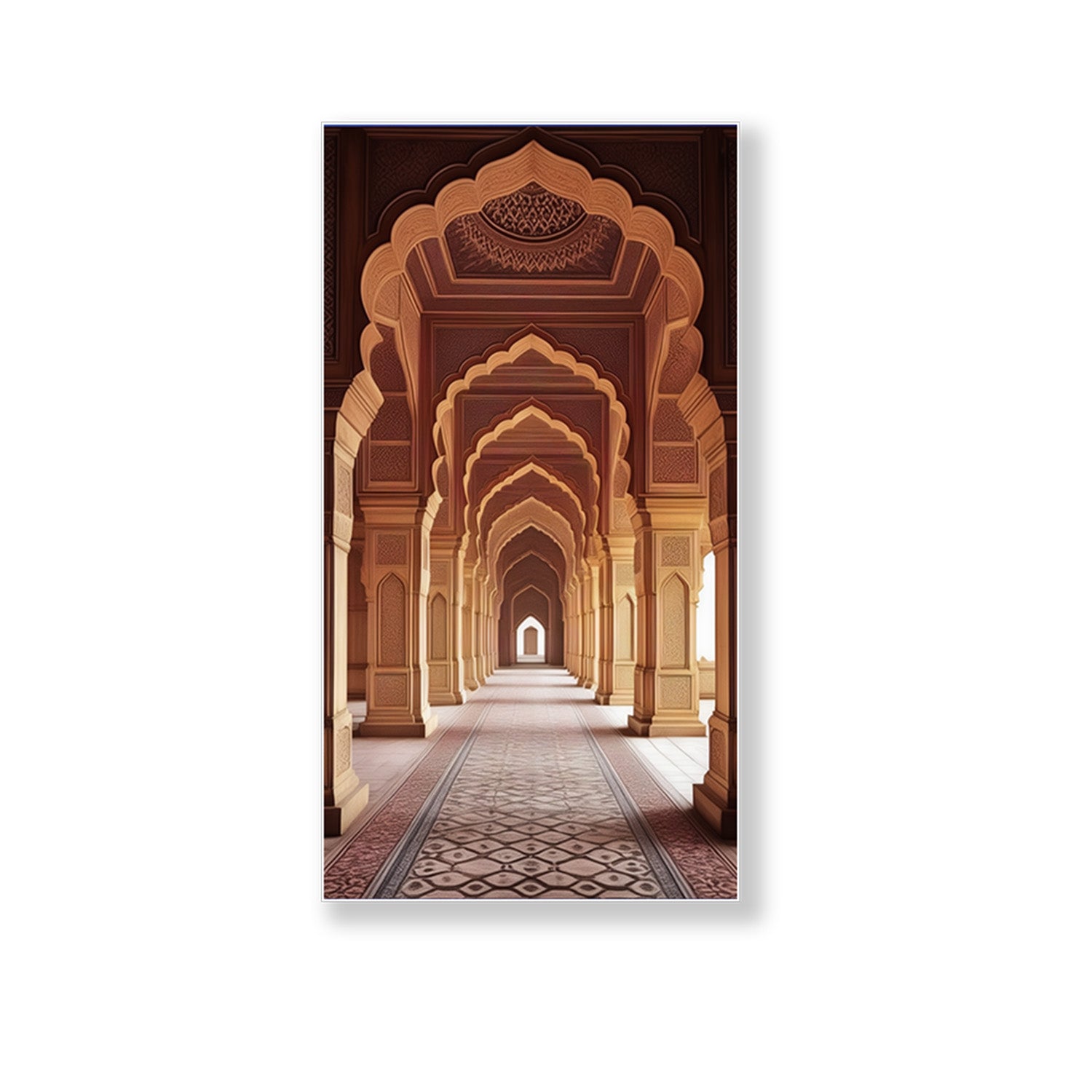 Ornate Arched Hall Canvas Collection Set of 4 Printed Wall Painting