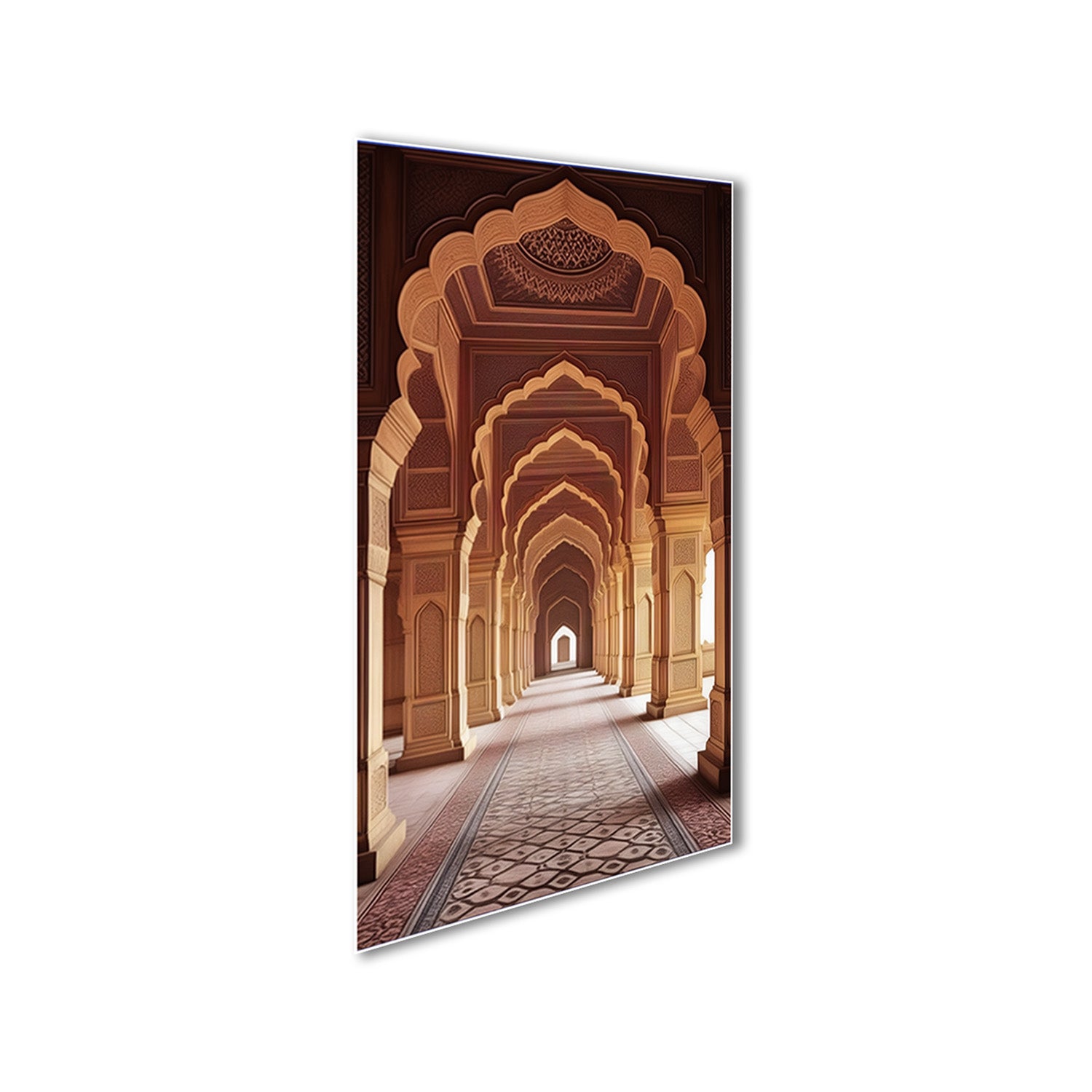 Ornate Arched Hall Canvas Collection Set of 4 Printed Wall Painting