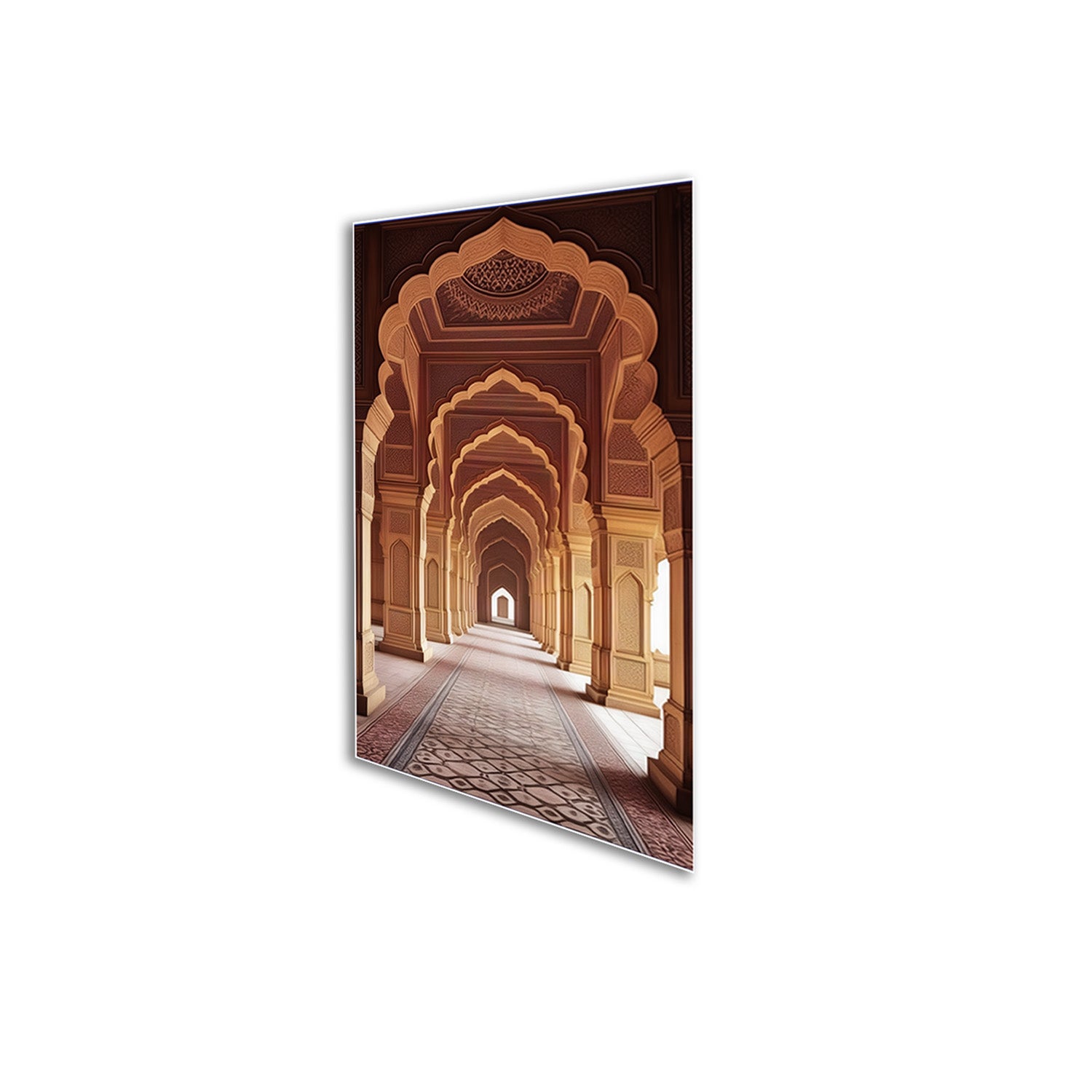 Ornate Arched Hall Canvas Collection Set of 4 Printed Wall Painting