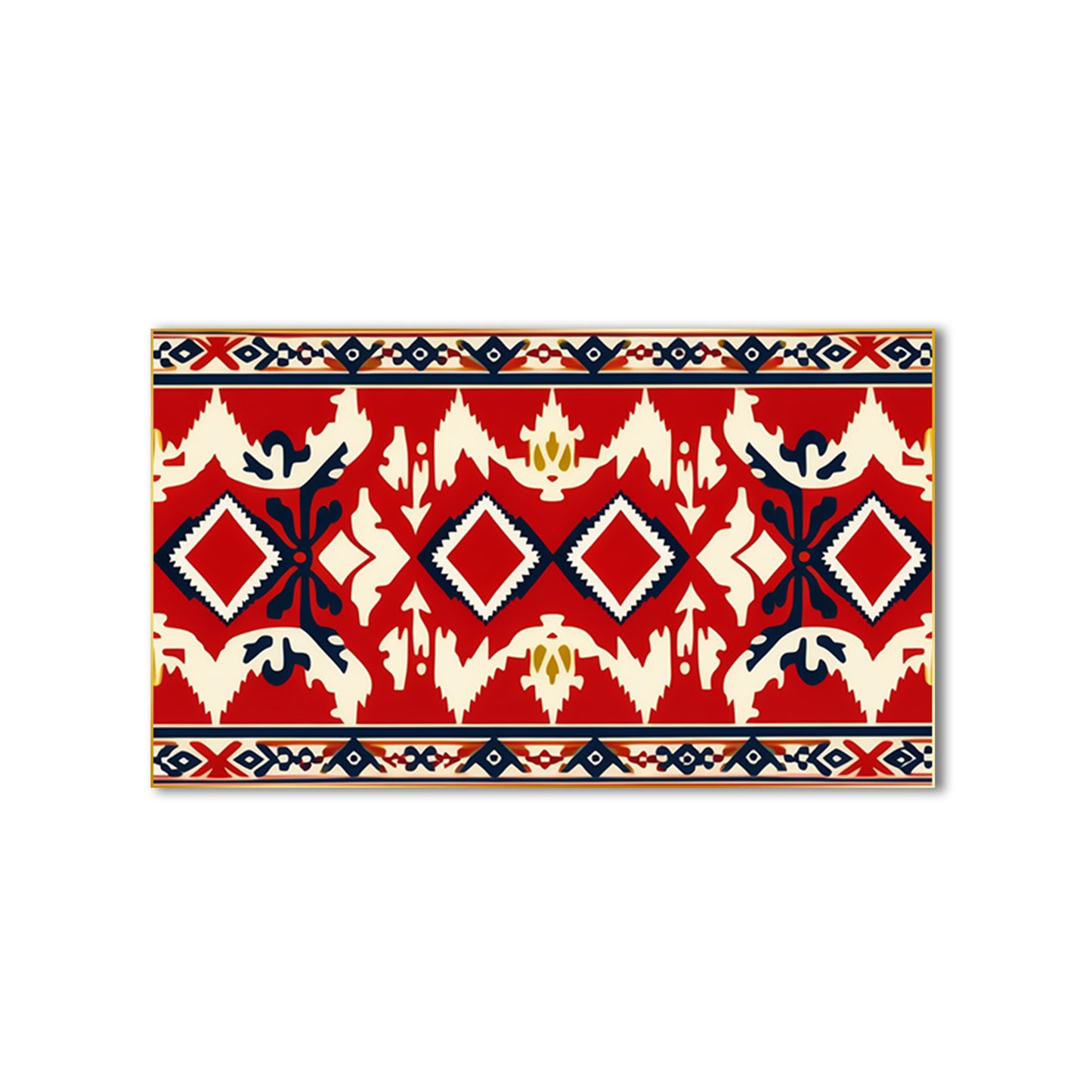 Elegant Ikat Canvas Wall Art Painting