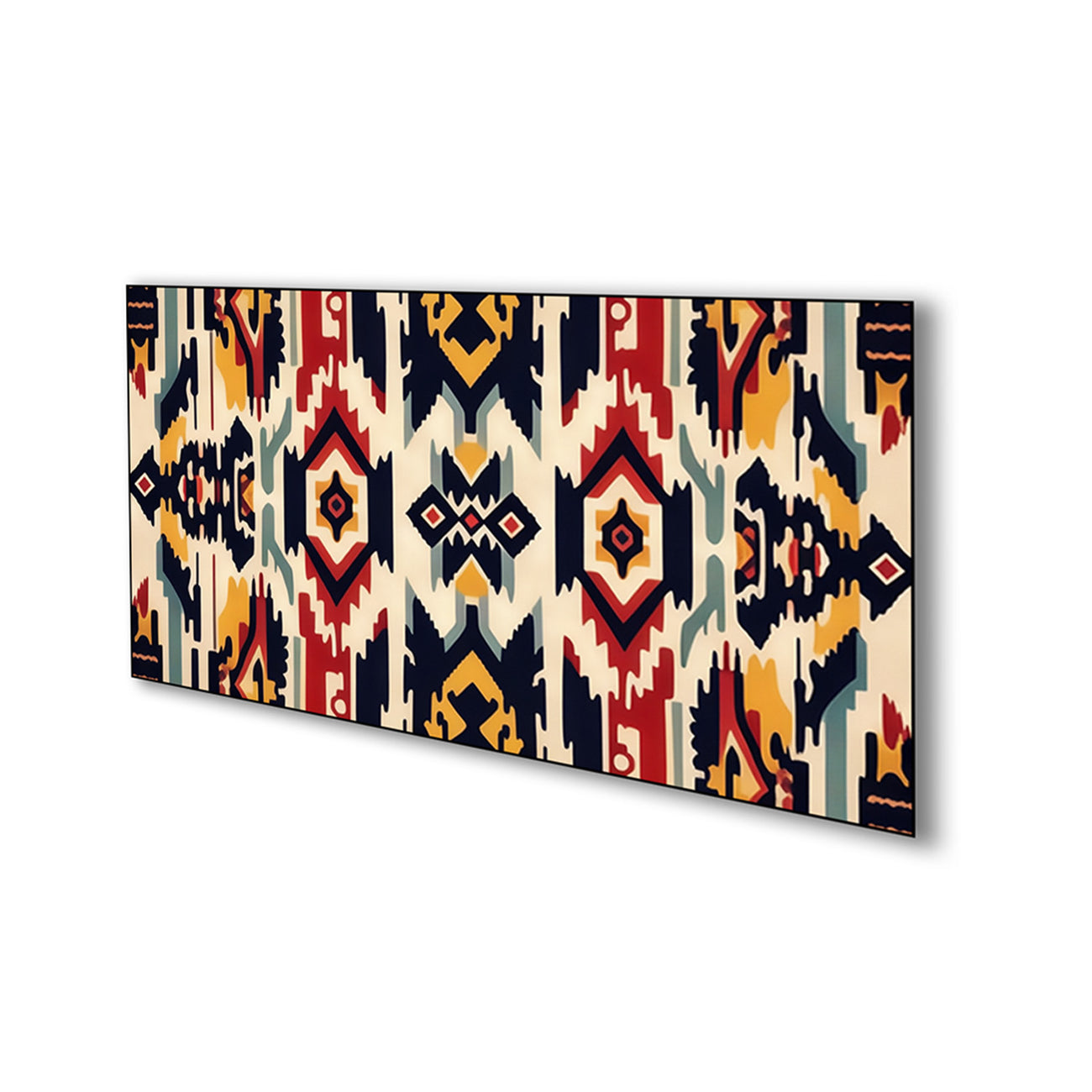 Traditional Ikat Canvas Wall Art Painting