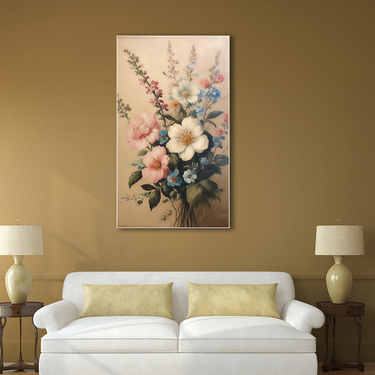 Vibrant Flowers in Vase Canvas Printed Wall Painting