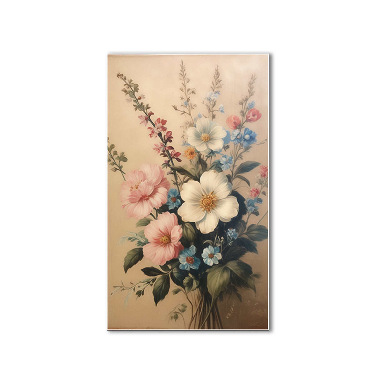 Vibrant Flowers in Vase Canvas Printed Wall Painting