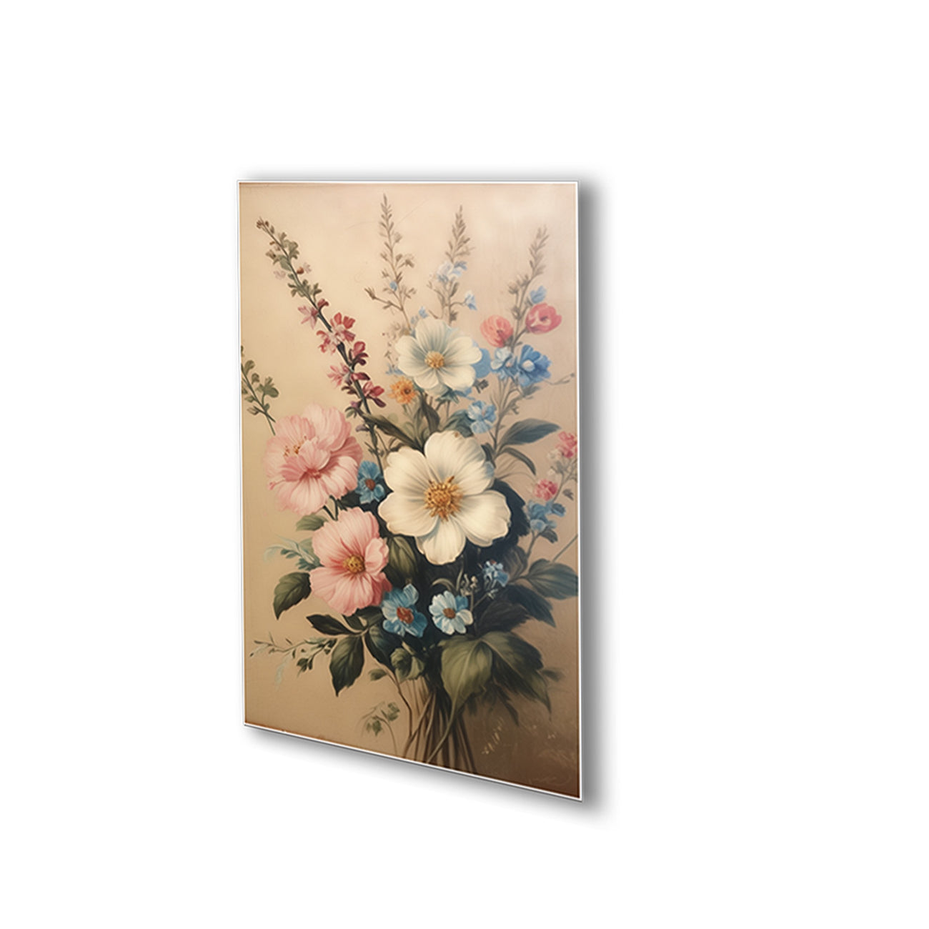 Vibrant Flowers in Vase Canvas Printed Wall Painting