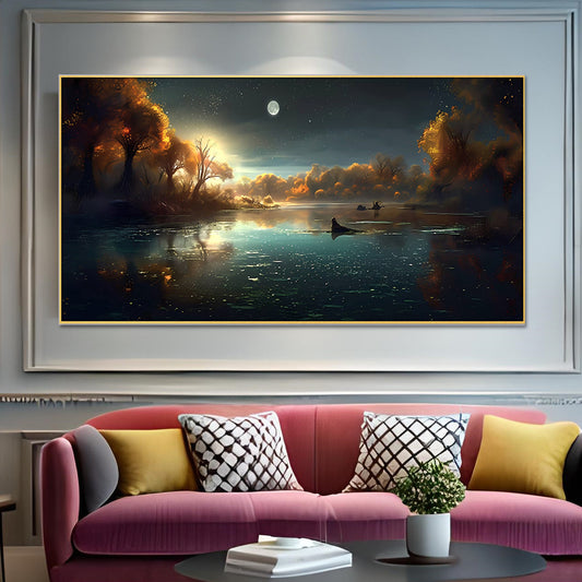 Serene Moonlit Waters Wall Decor