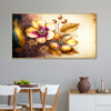 Tranquil Gold Floral Canvas Painting