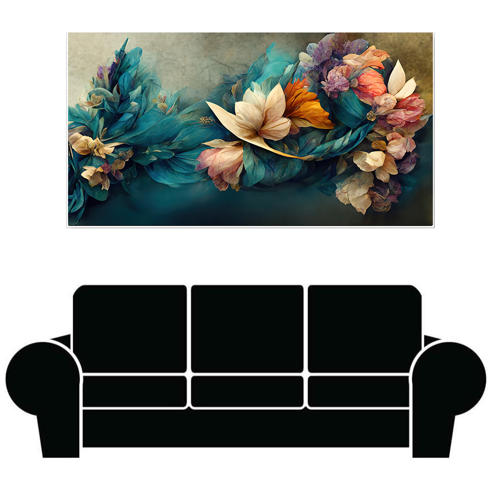 Serene Blue Floral Wall Art