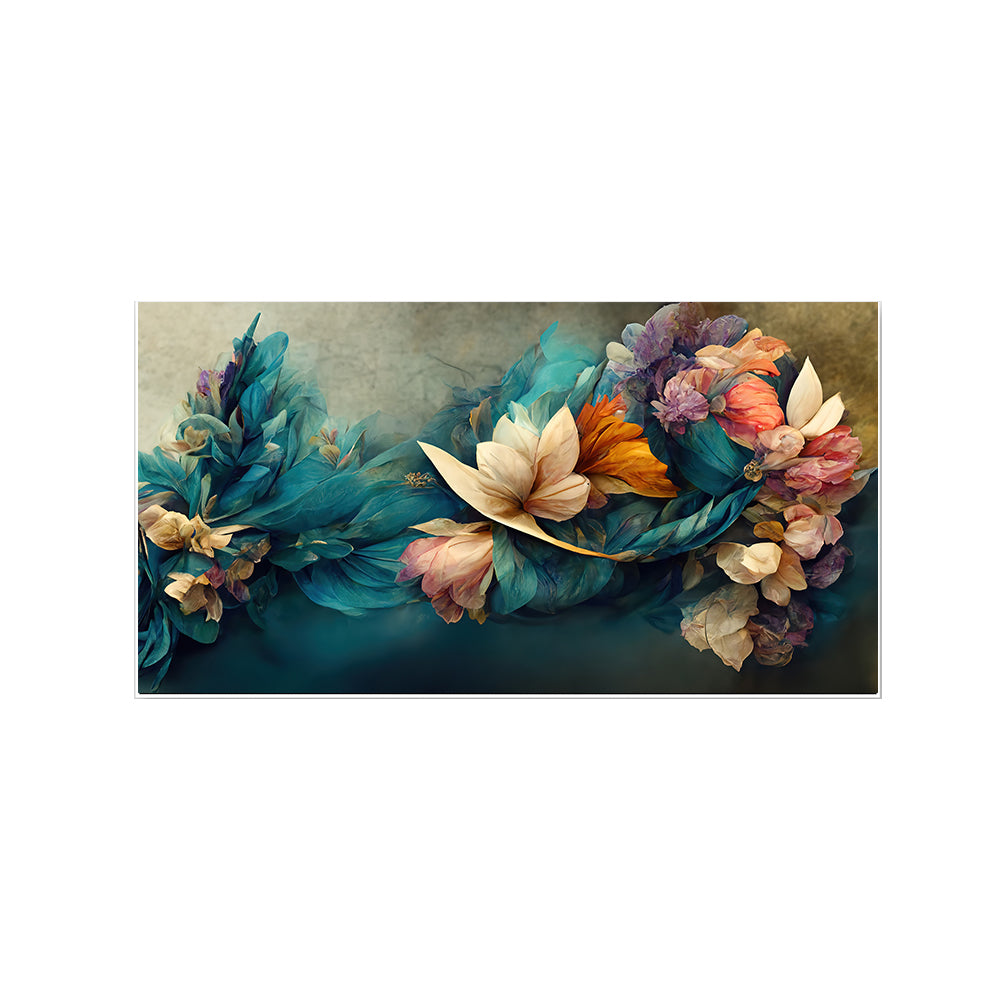 Serene Blue Floral Wall Art