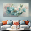 Vibrant Floral Canvas with Blue