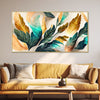 Nature-Inspired Gold Green Canvas Art