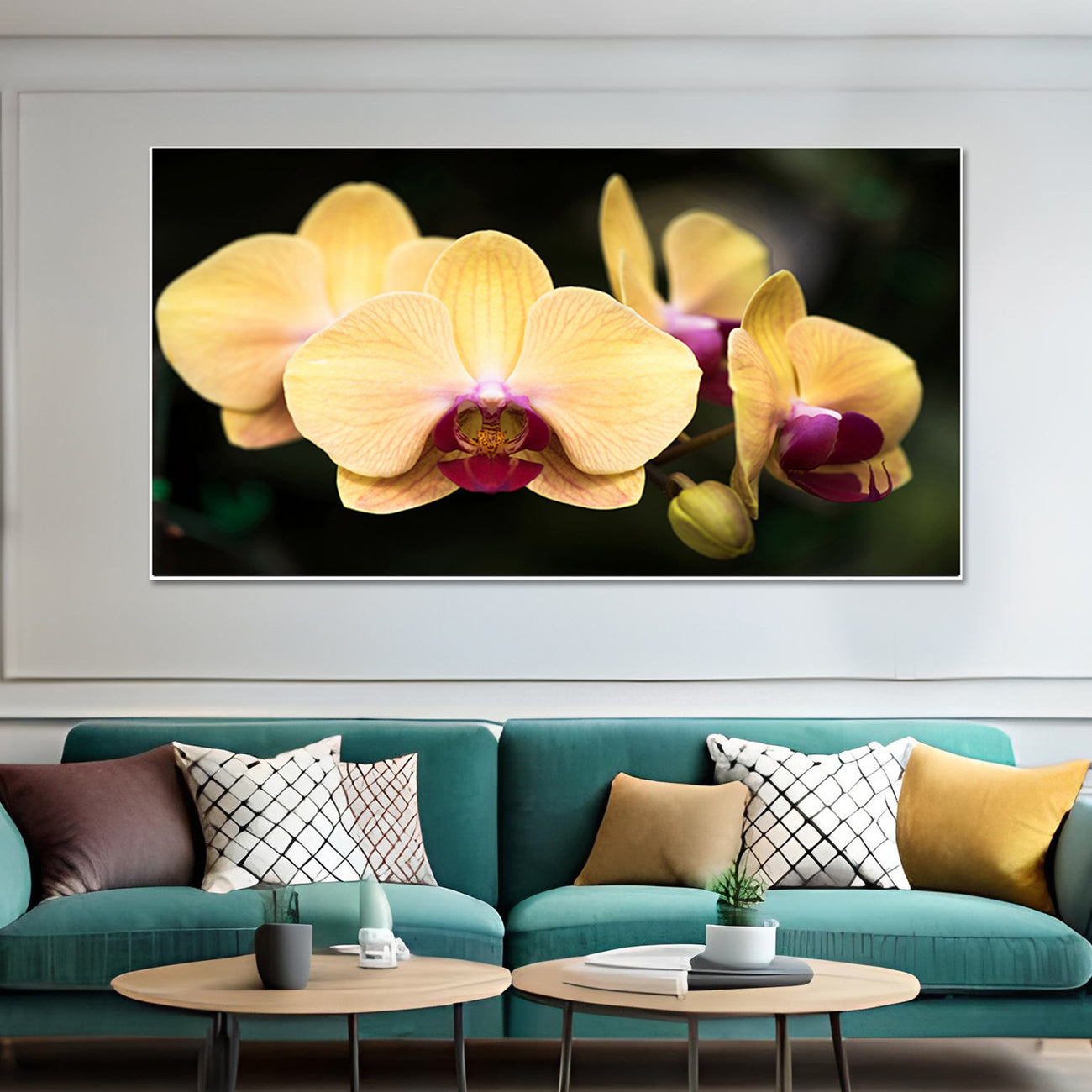 Vibrant Yellow Orchids Wall Art