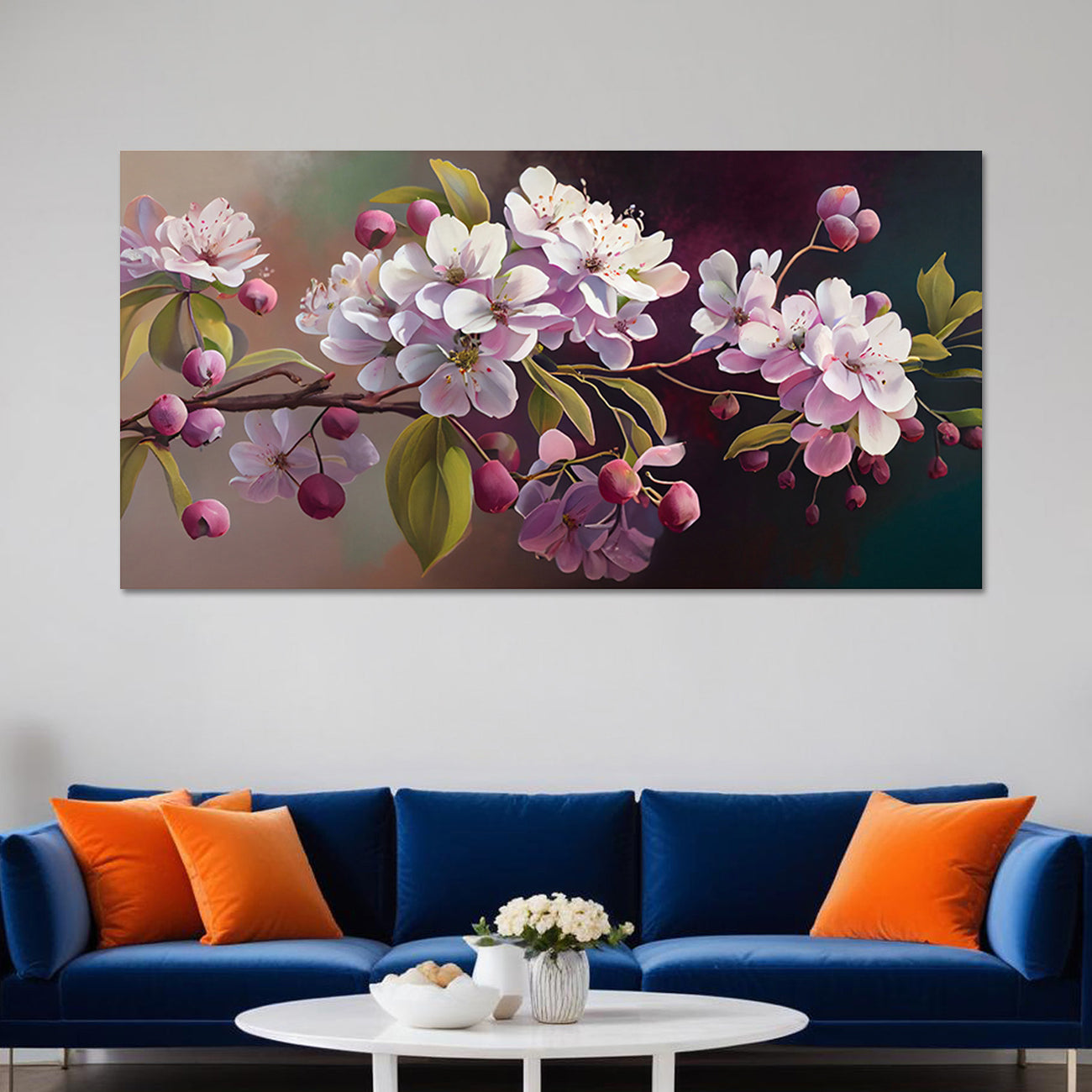 Elegant Floral Branch Canvas Art