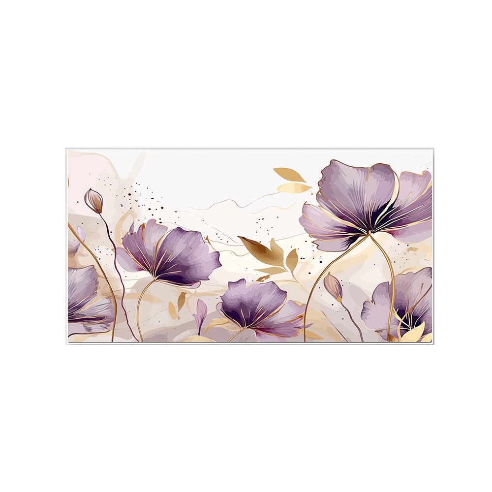 Elegant Purple Flowers Wall Art