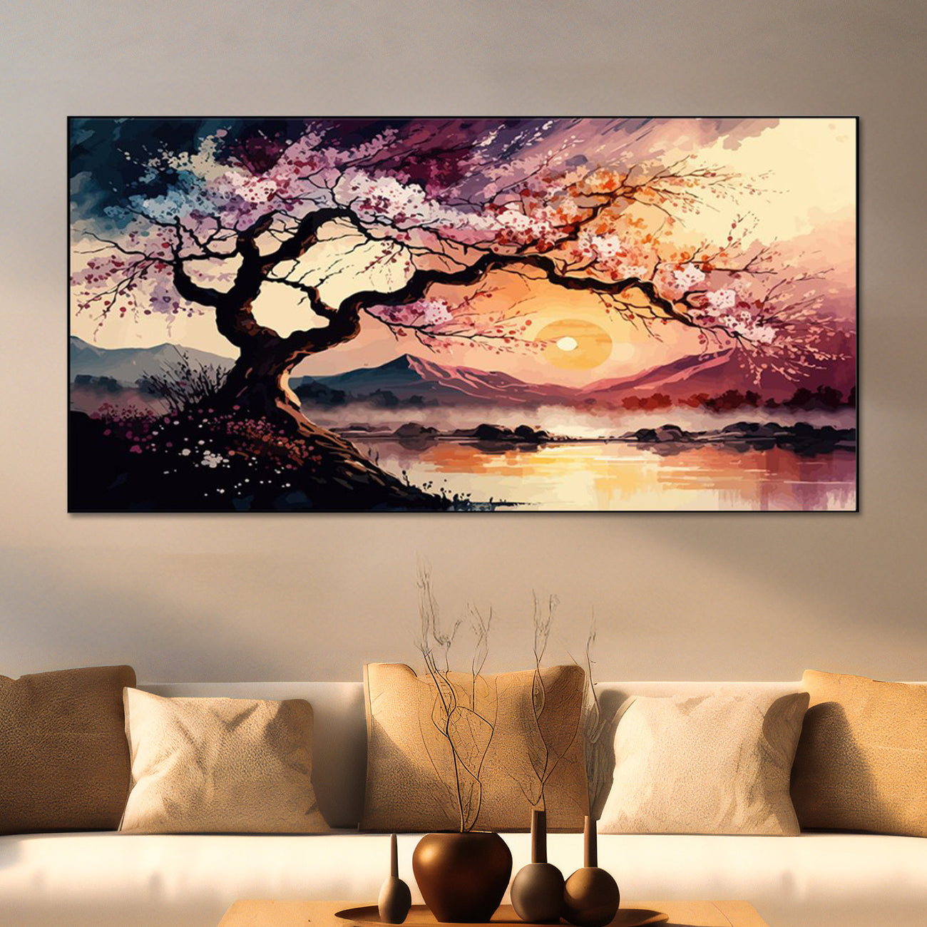 Vibrant Tree with Sunset Glow