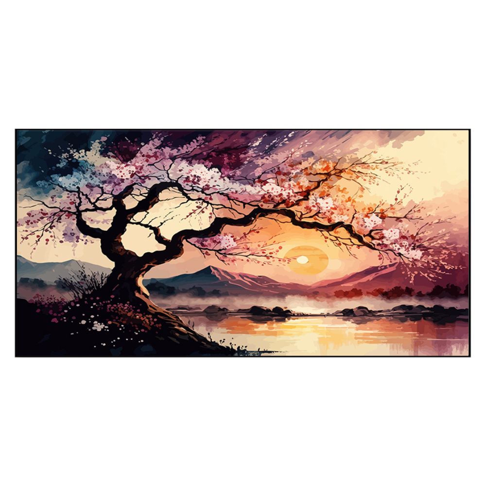 Vibrant Tree with Sunset Glow