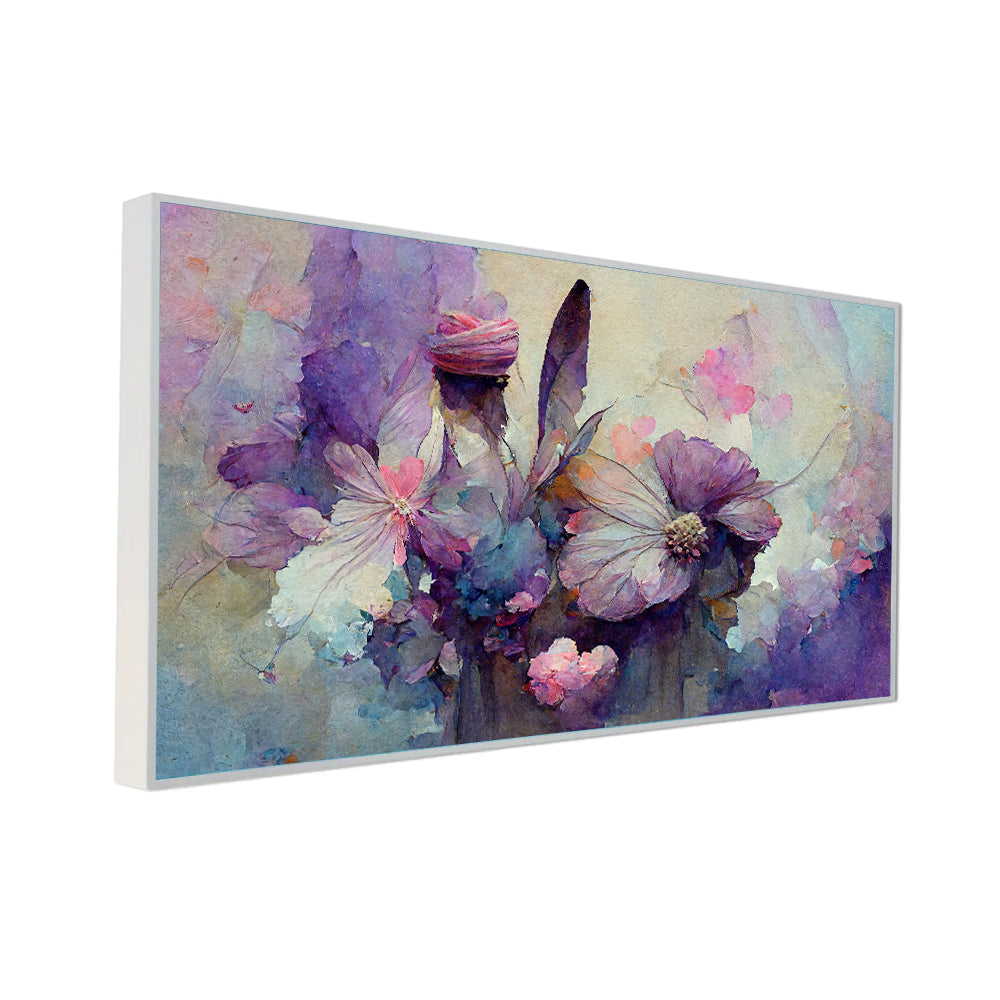 Elegant Purple Floral Canvas Print