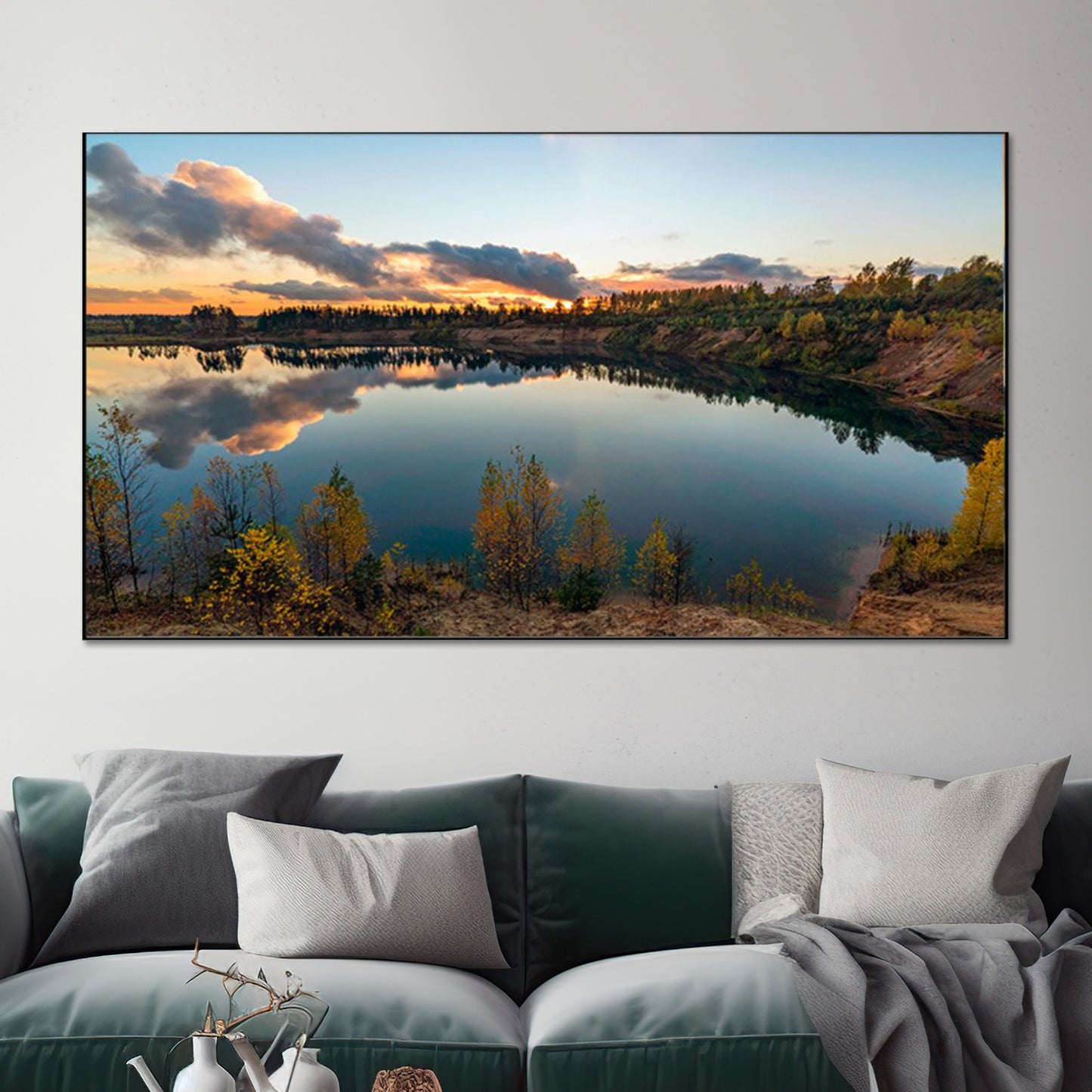 Serene Sunset Lake Canvas Print