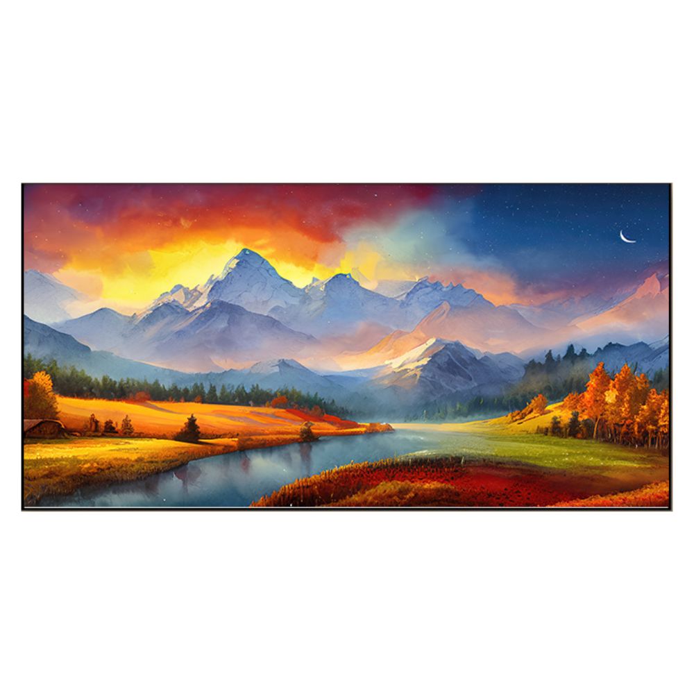 Serene Mountain Landscape Canvas Print