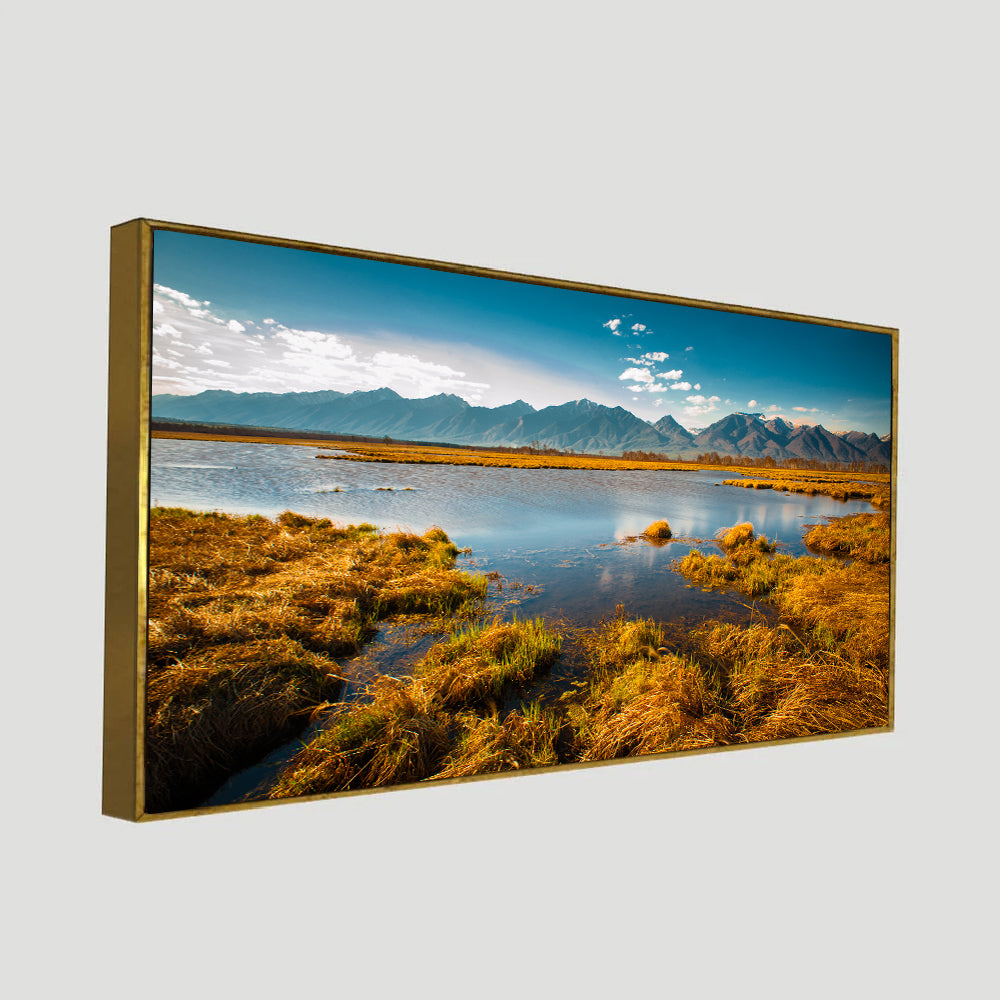 Tranquil Lake and Mountain Landscape