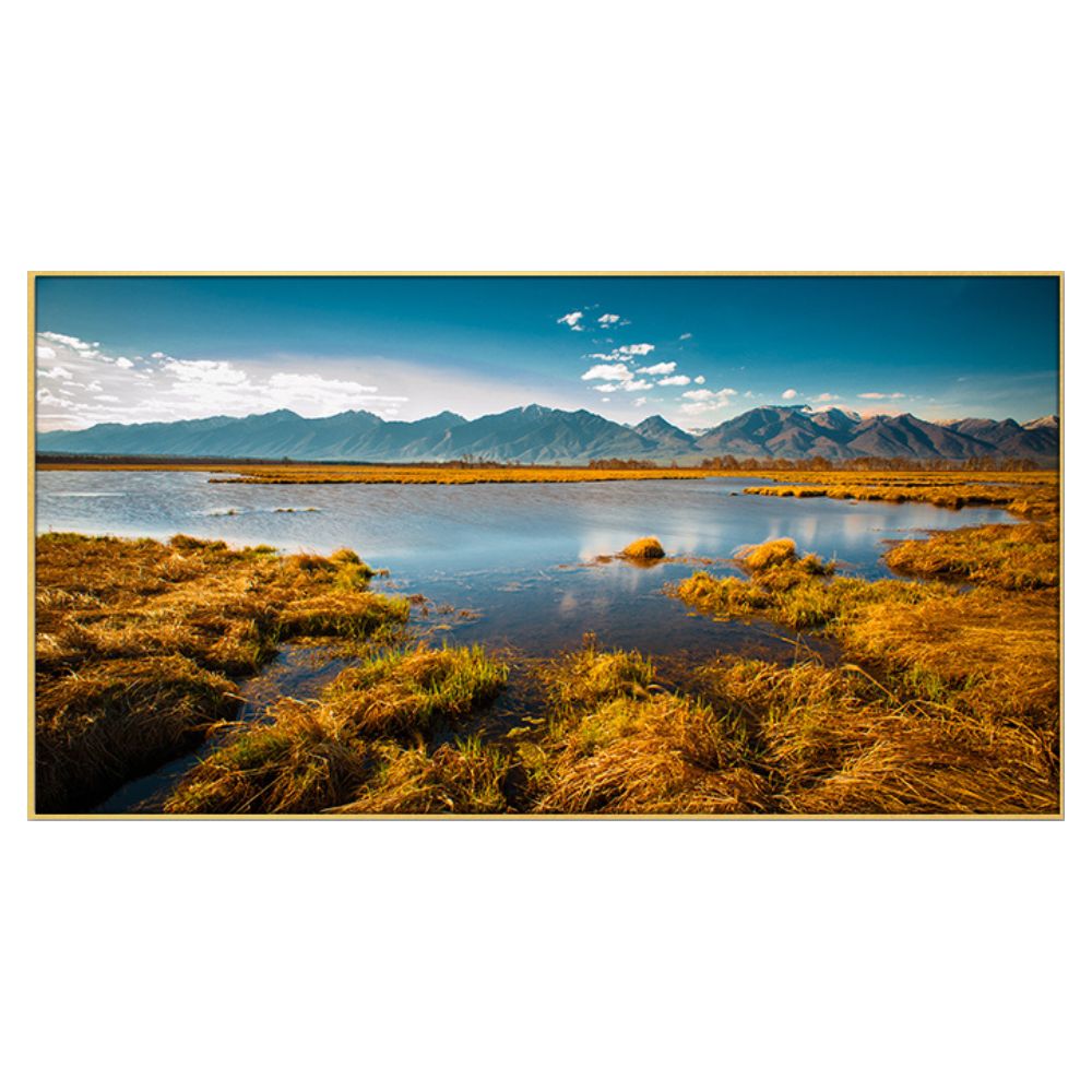 Tranquil Lake and Mountain Landscape