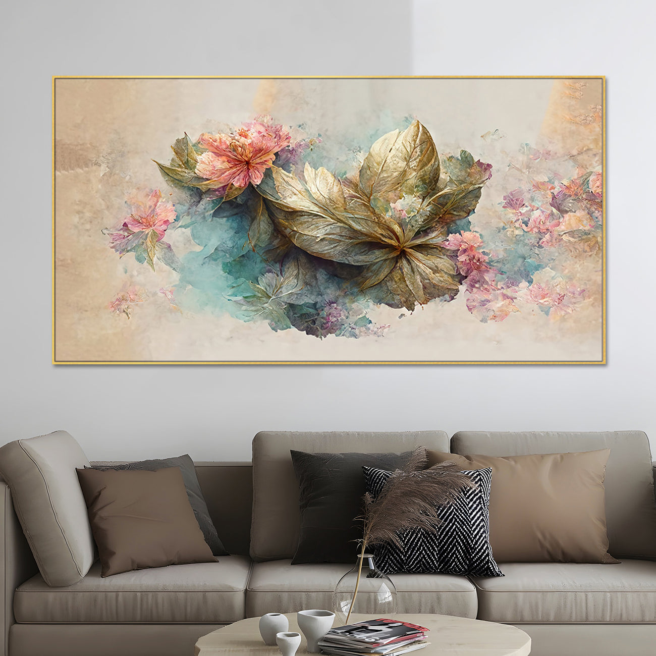 Serene Floral Canvas in Soft Hues