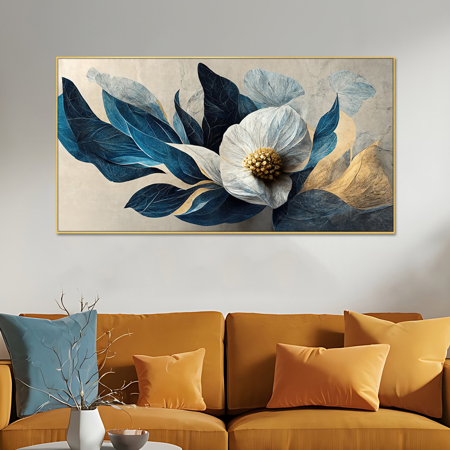 Nordic Serenity: Soft Floral Canvas