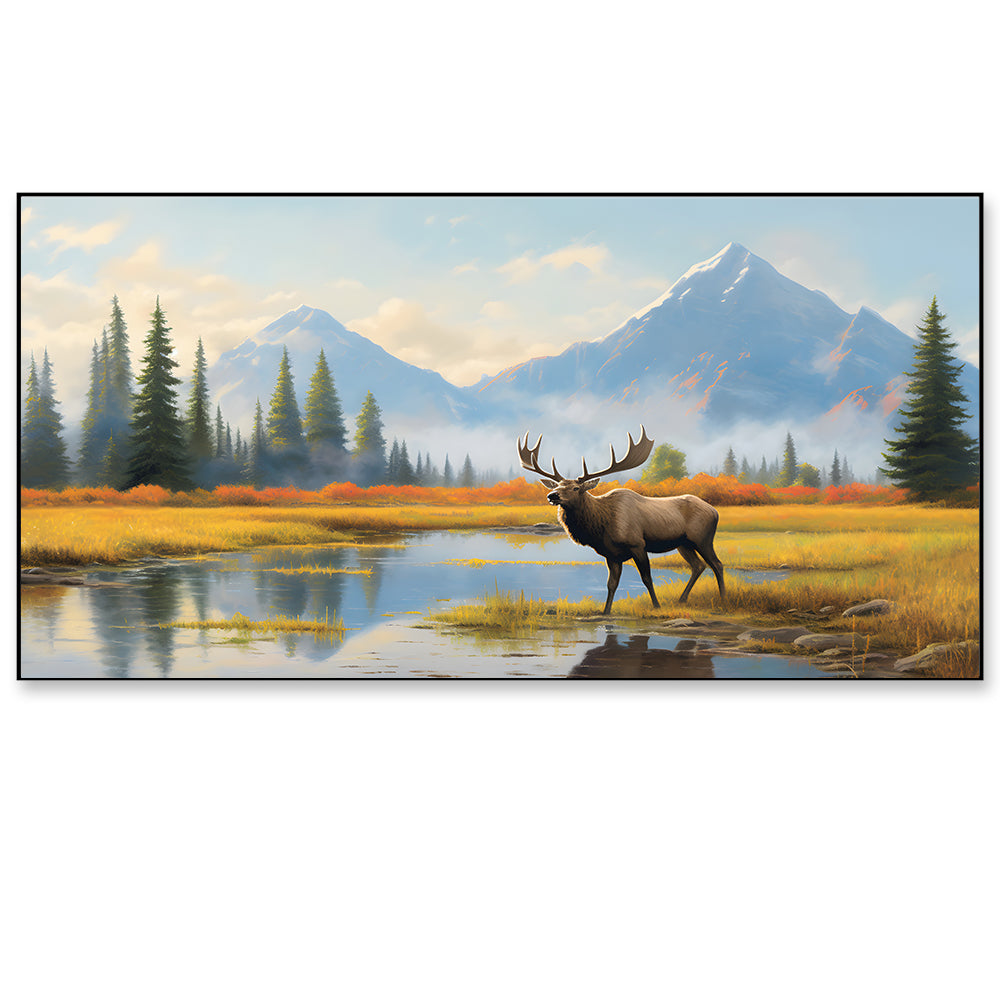 Graceful Elk in Scenic Landscape