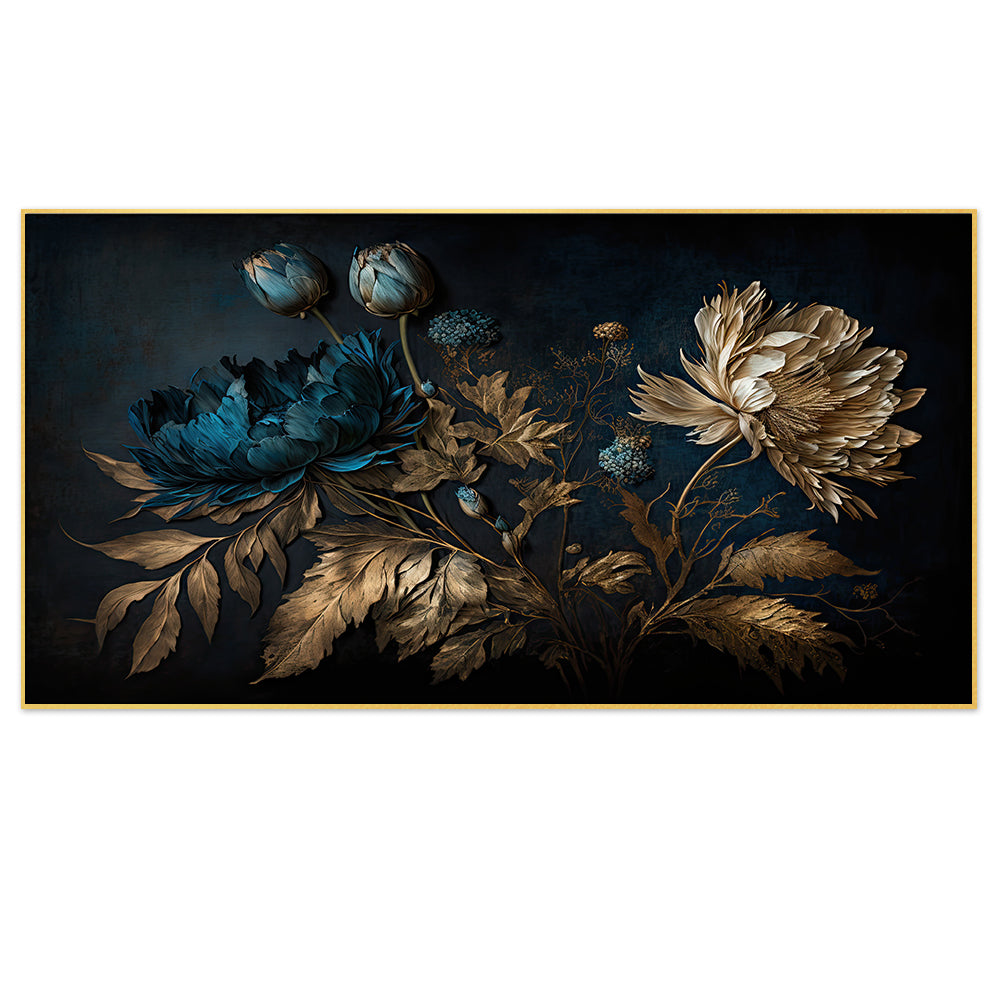 Vibrant Flowers on Dark Canvas