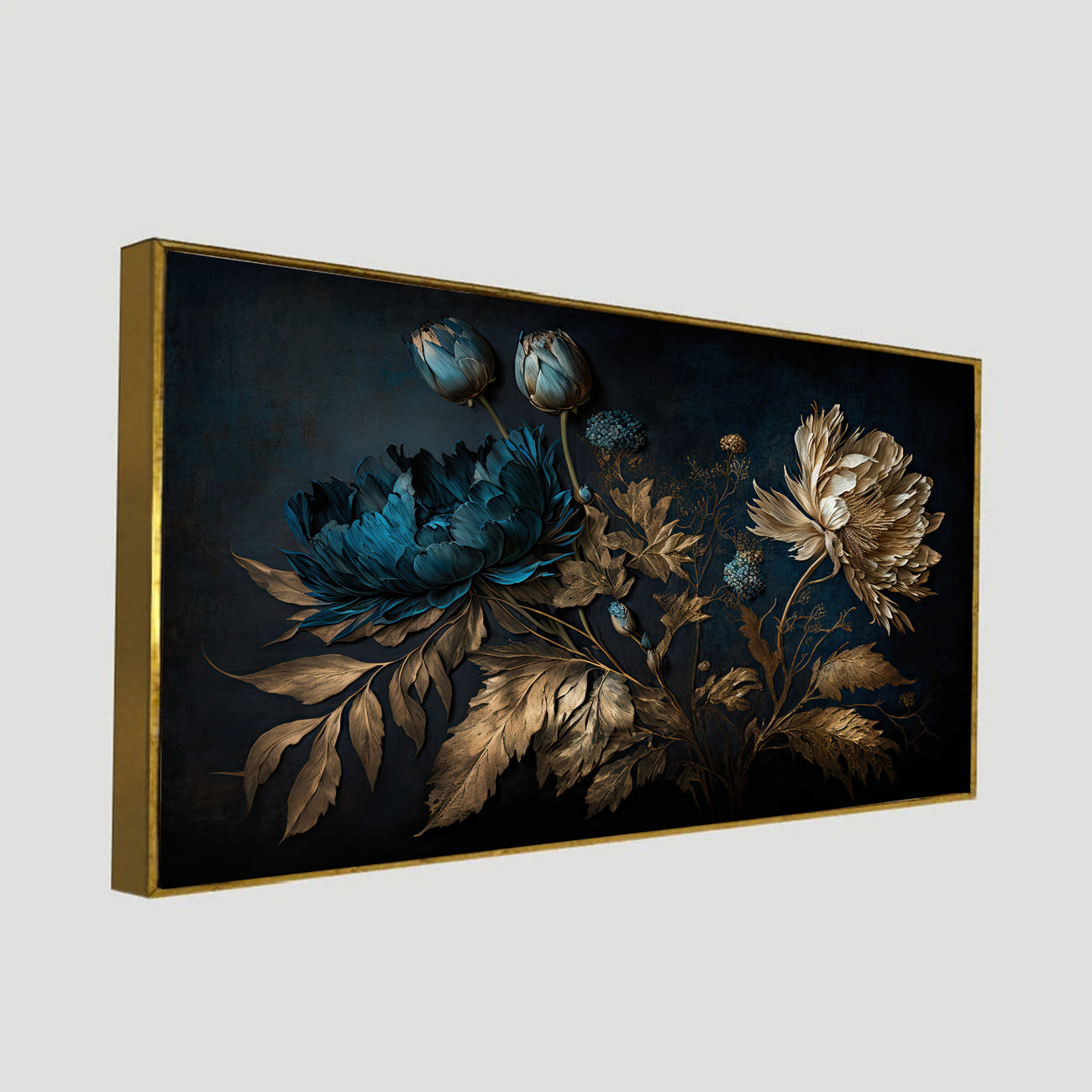 Vibrant Flowers on Dark Canvas