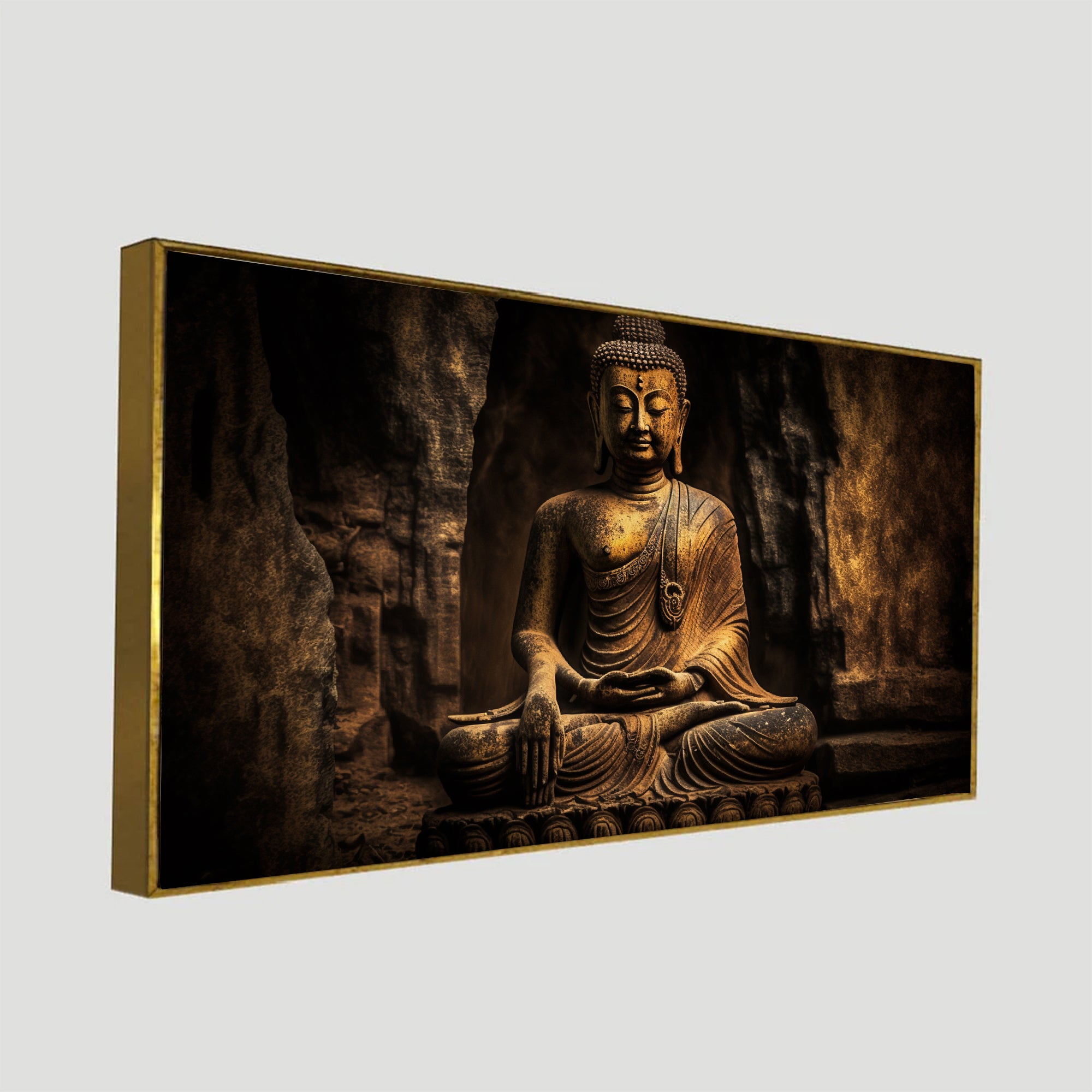 Buddha Statue in Serene Cave