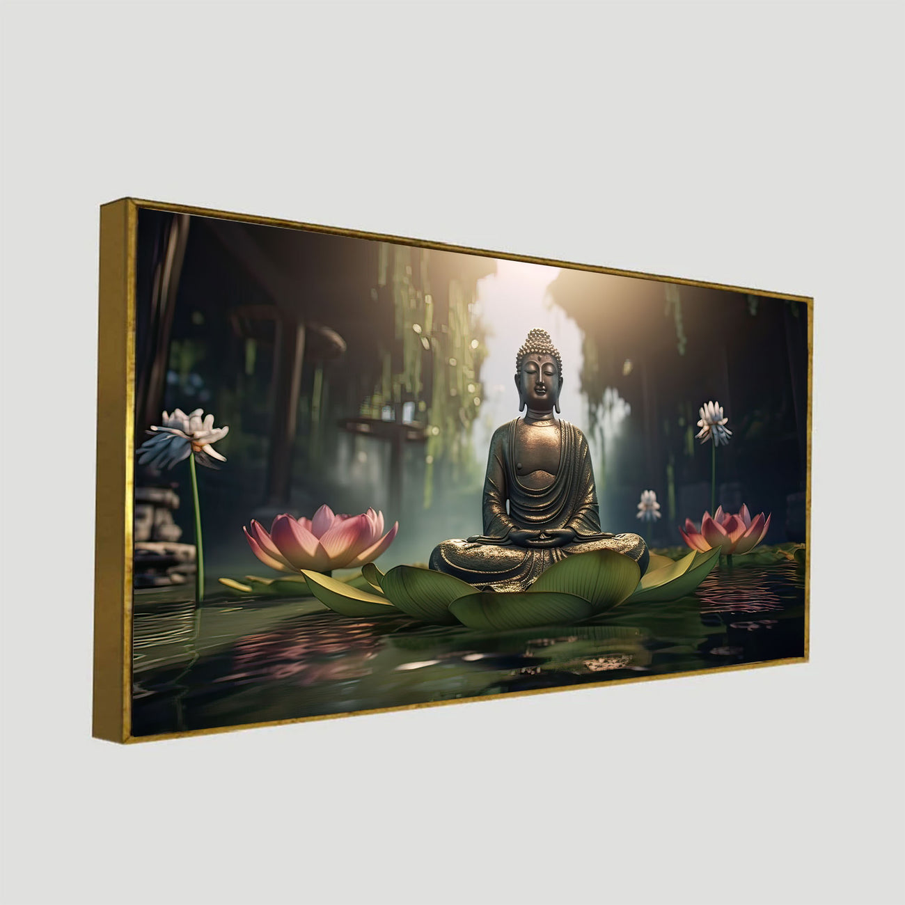 Buddha Seated on Vibrant Lotus