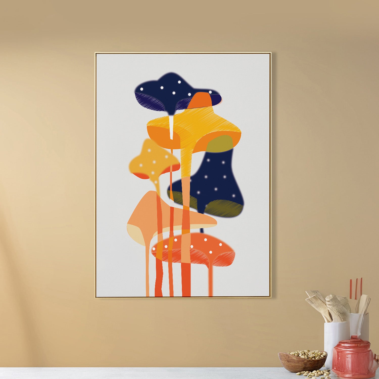 Whimsical Mushroom Canvas Artwork