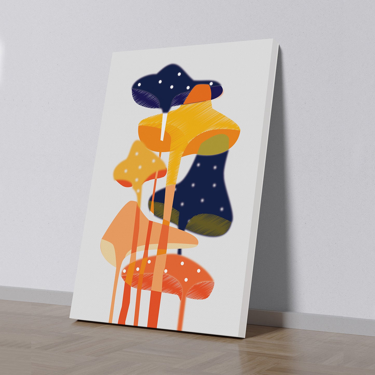 Whimsical Mushroom Canvas Artwork