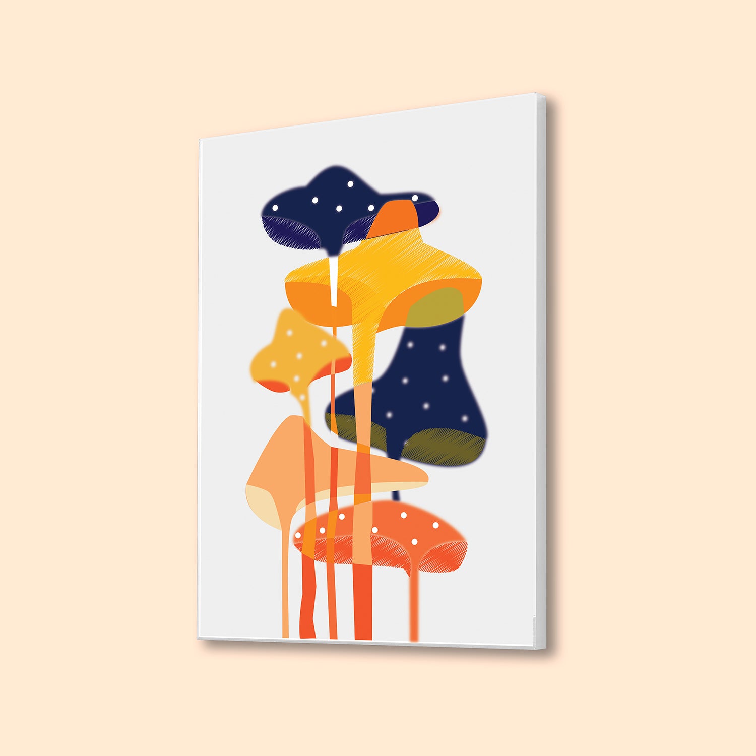 Whimsical Mushroom Canvas Artwork