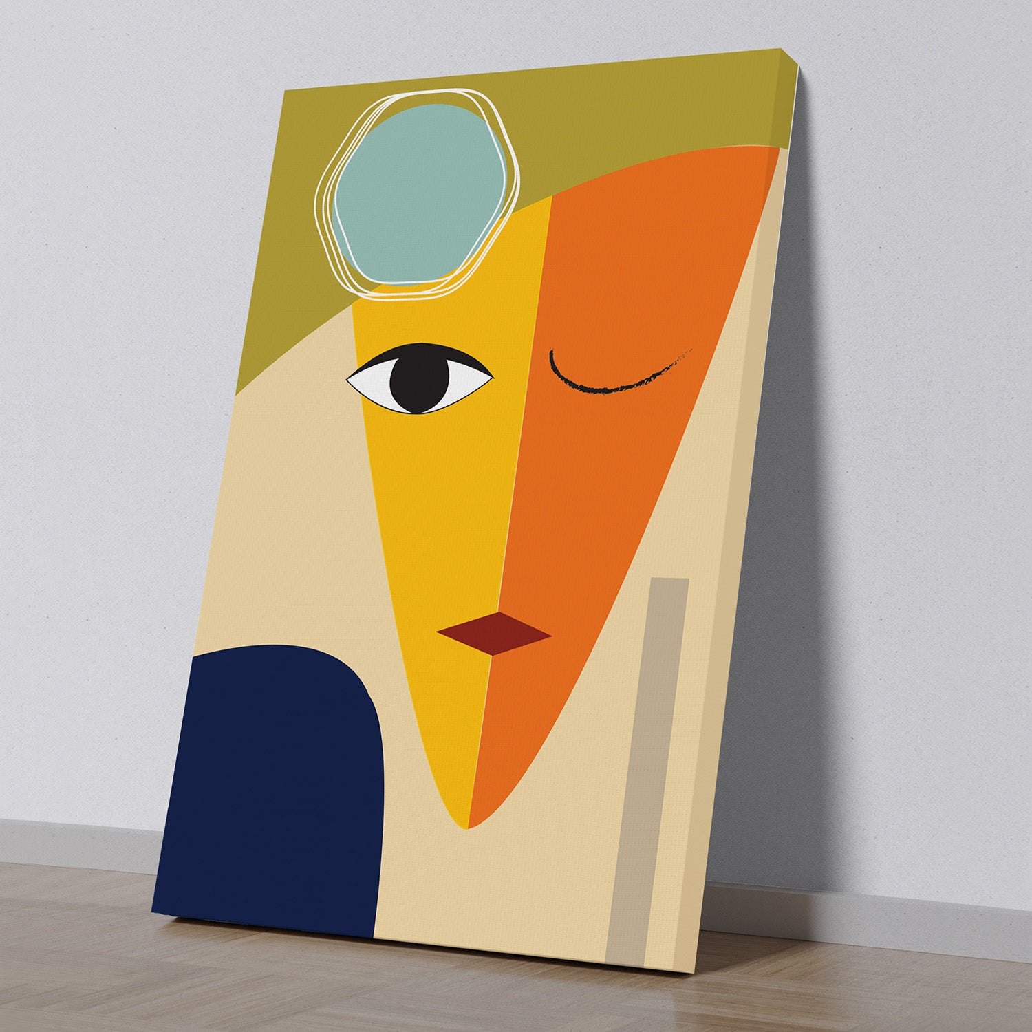 Vibrant Abstract Face Artwork