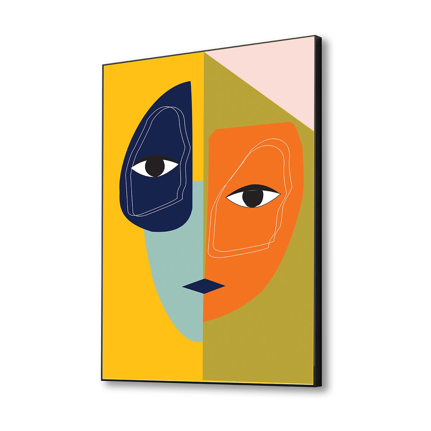 Vibrant Abstract Two-Faced Beauty Artwork