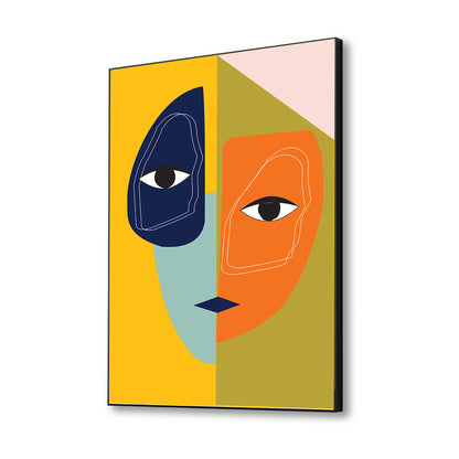 Vibrant Abstract Two-Faced Beauty Artwork