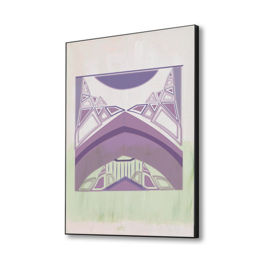 Vibrant Purple And Green Art Canvas Wall Painting
