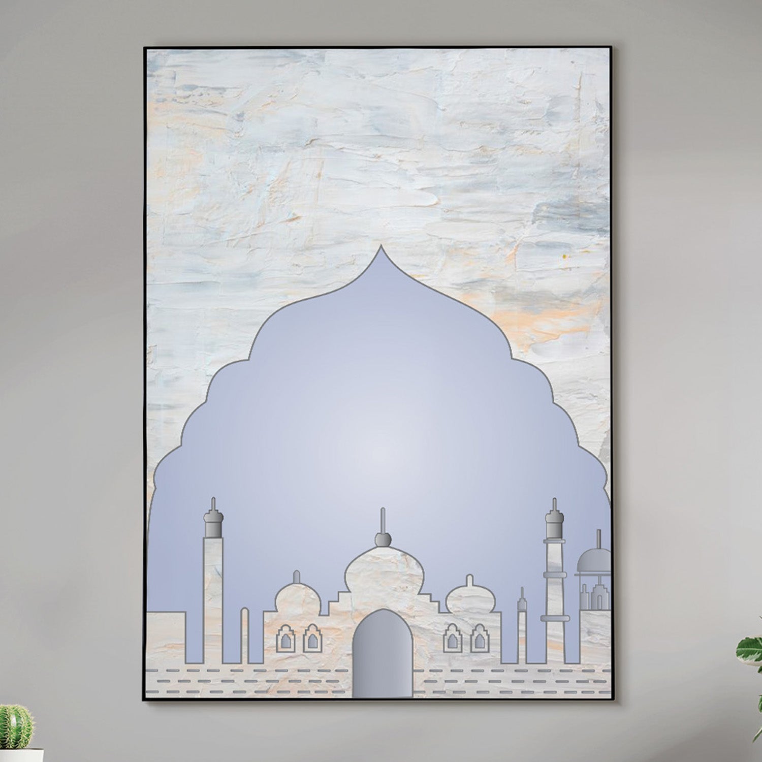 Serene Blue Mosque Wall Art Wall Painting