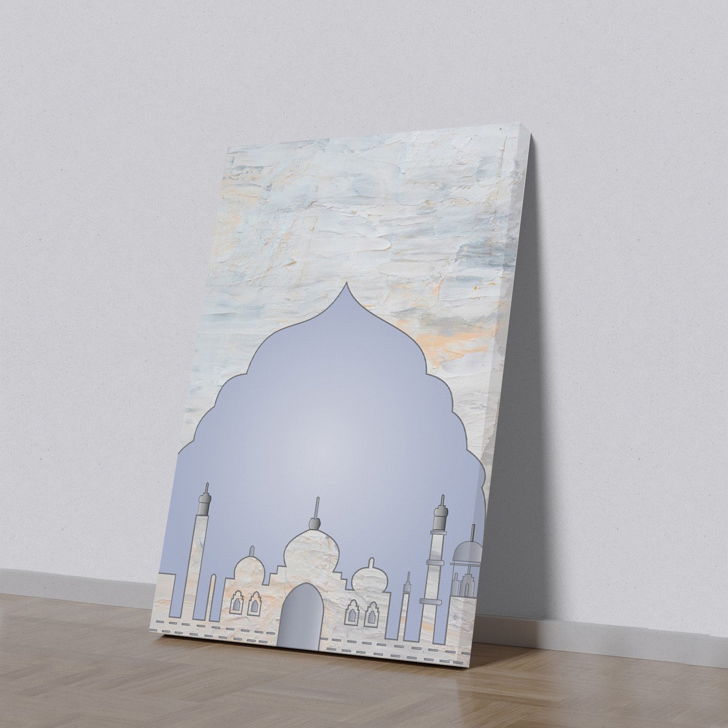 Serene Blue Mosque Wall Art Wall Painting