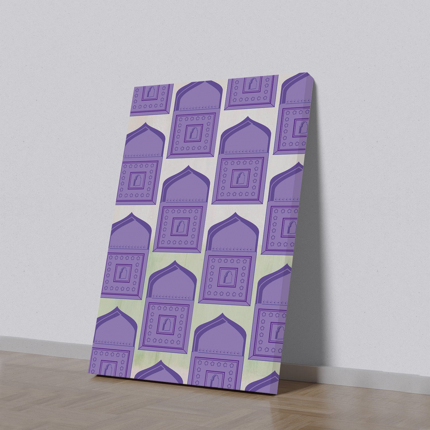 Purple Square Pattern Art Canvas Wall Painting