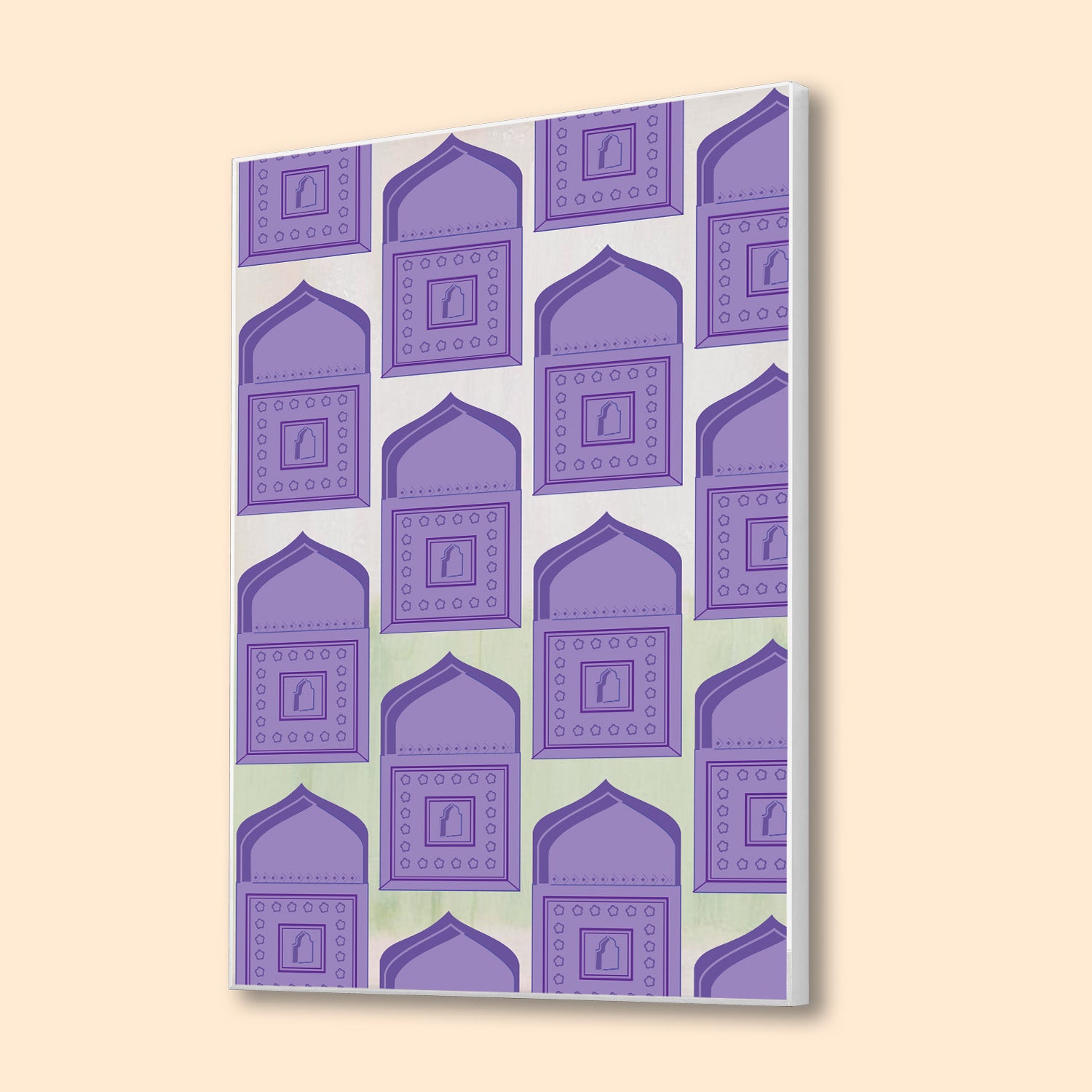 Purple Square Pattern Art Canvas Wall Painting