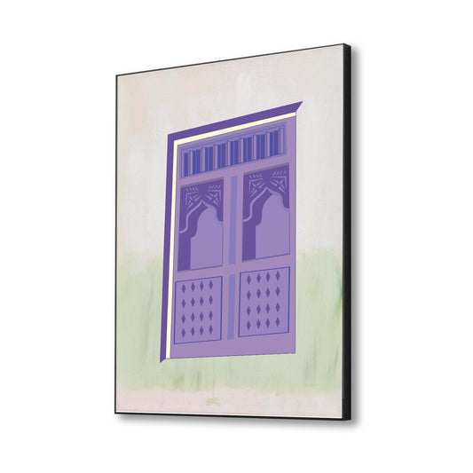 Luxurious Purple Window Canvas Wall Painting
