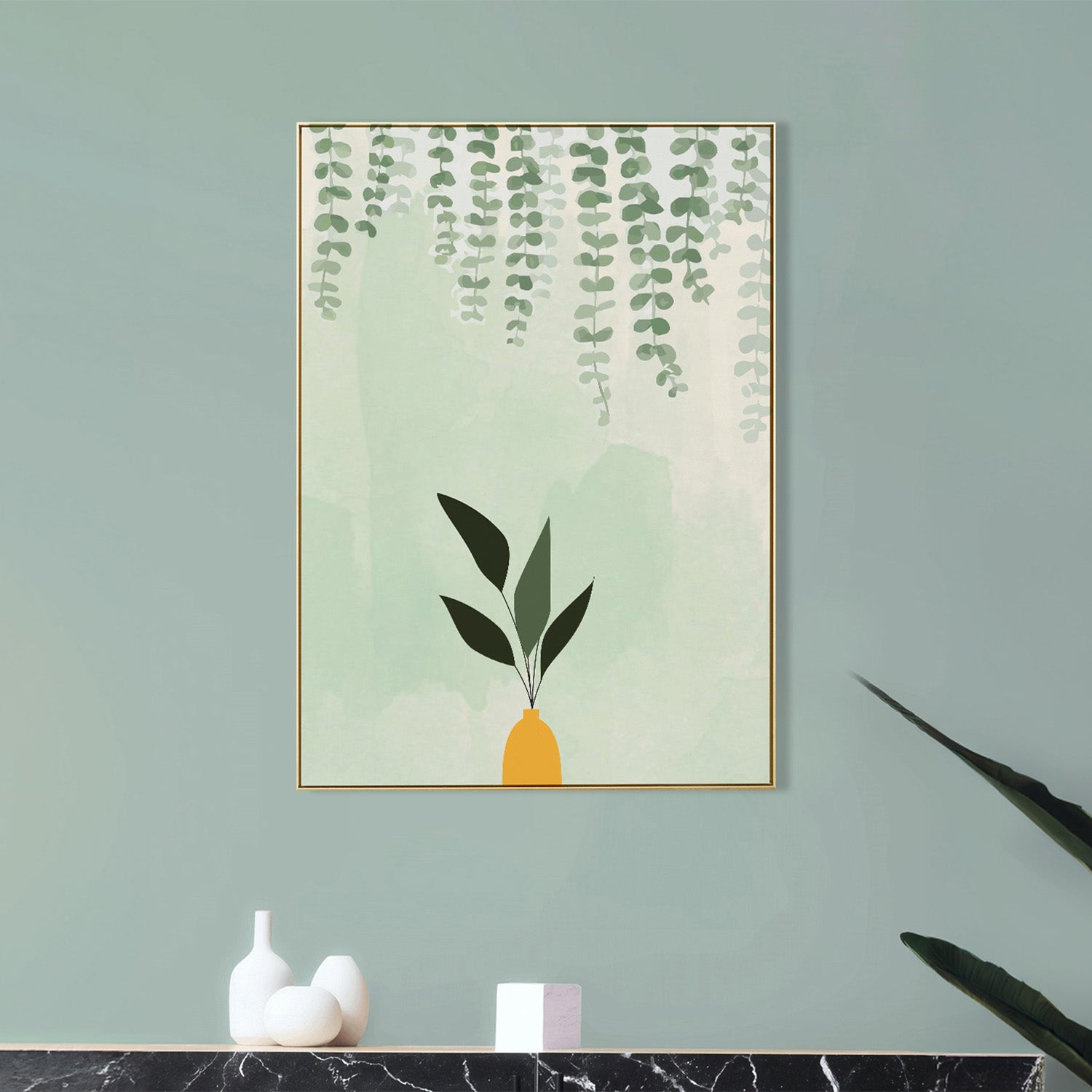 Vibrant Green Wall Art Décor Canvas Wall Painting